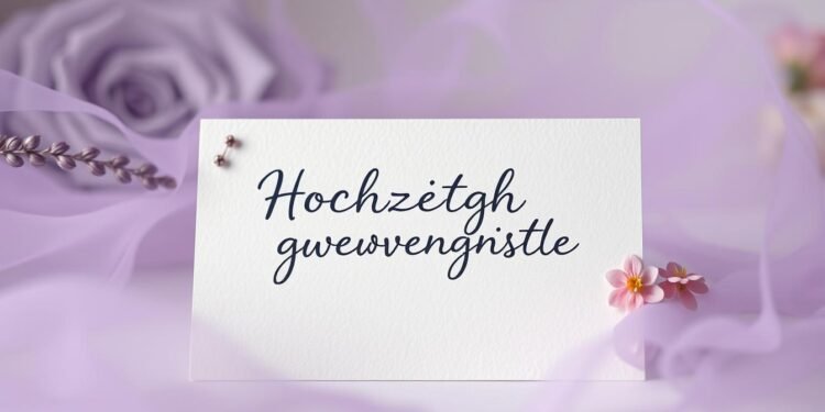 Hochzeitsglückwünsche auf Karte