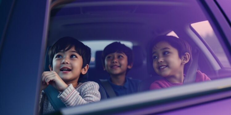 Kinder vorne sitzen im Auto