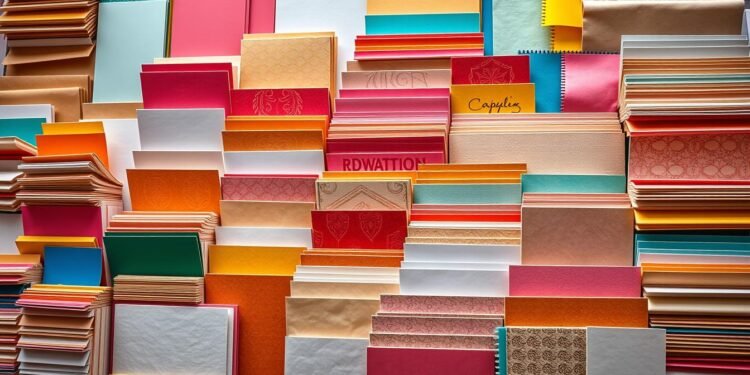 Papier Online Auswahl verschiedener Karten