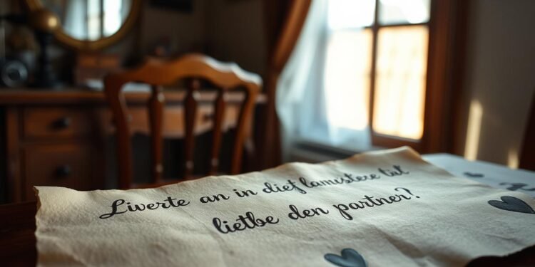 Romantische Liebesbotschaften