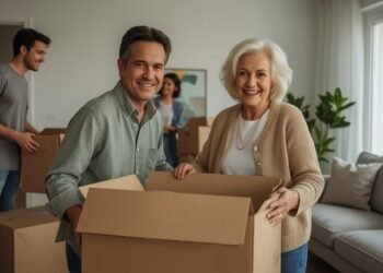 Seniorenumzug nach der Hochzeit: Familie näher zusammen